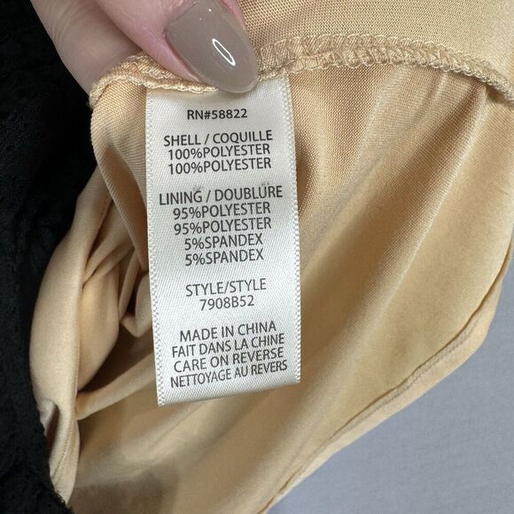 Max Studio Womens Dress Extra Small Black Crochet Midi Whimsigoth Fairy Grunge - Picture 10 of 11